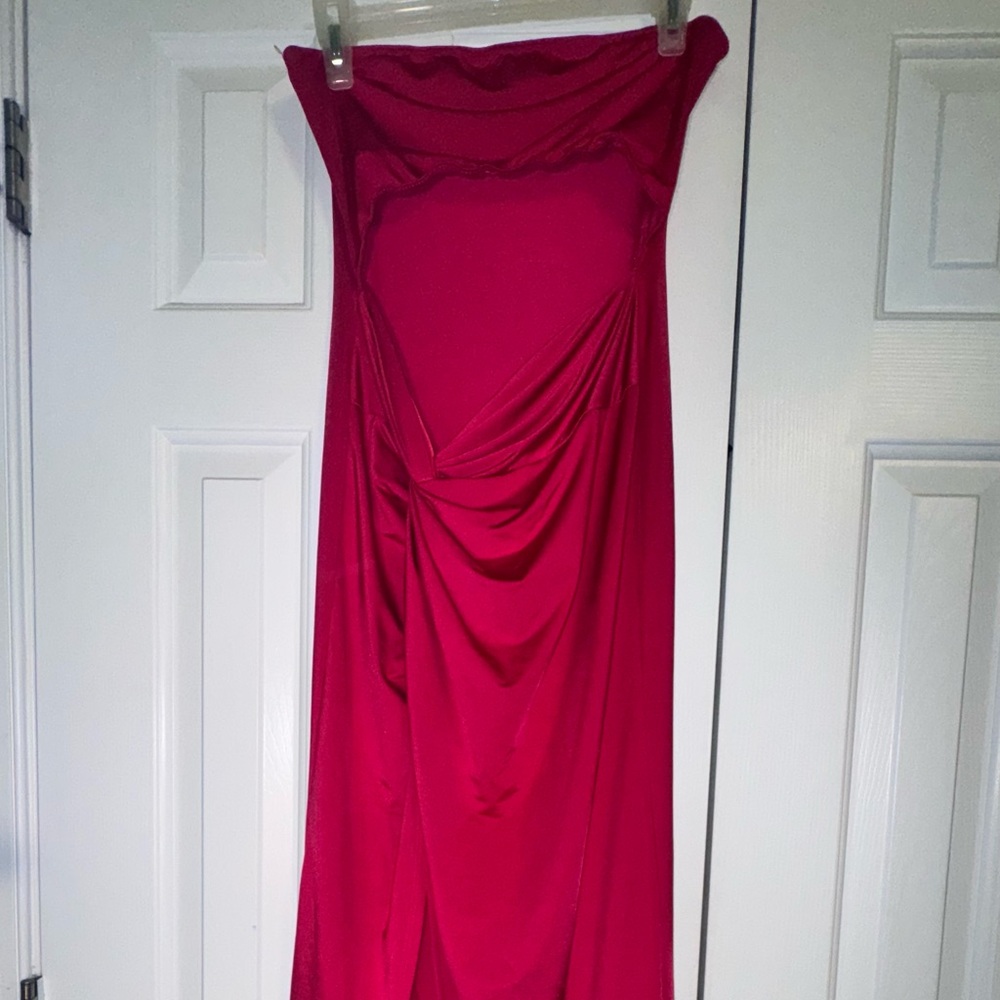 Elegant Pink Draped Dress